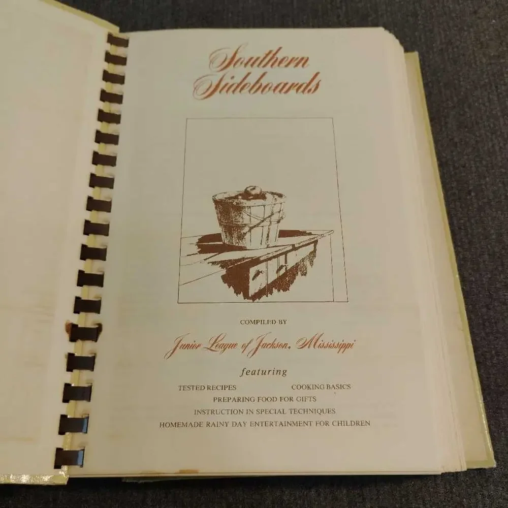 Southern Sideboards Cookbook 1978 Junior League Jackson MS Spiral Bound